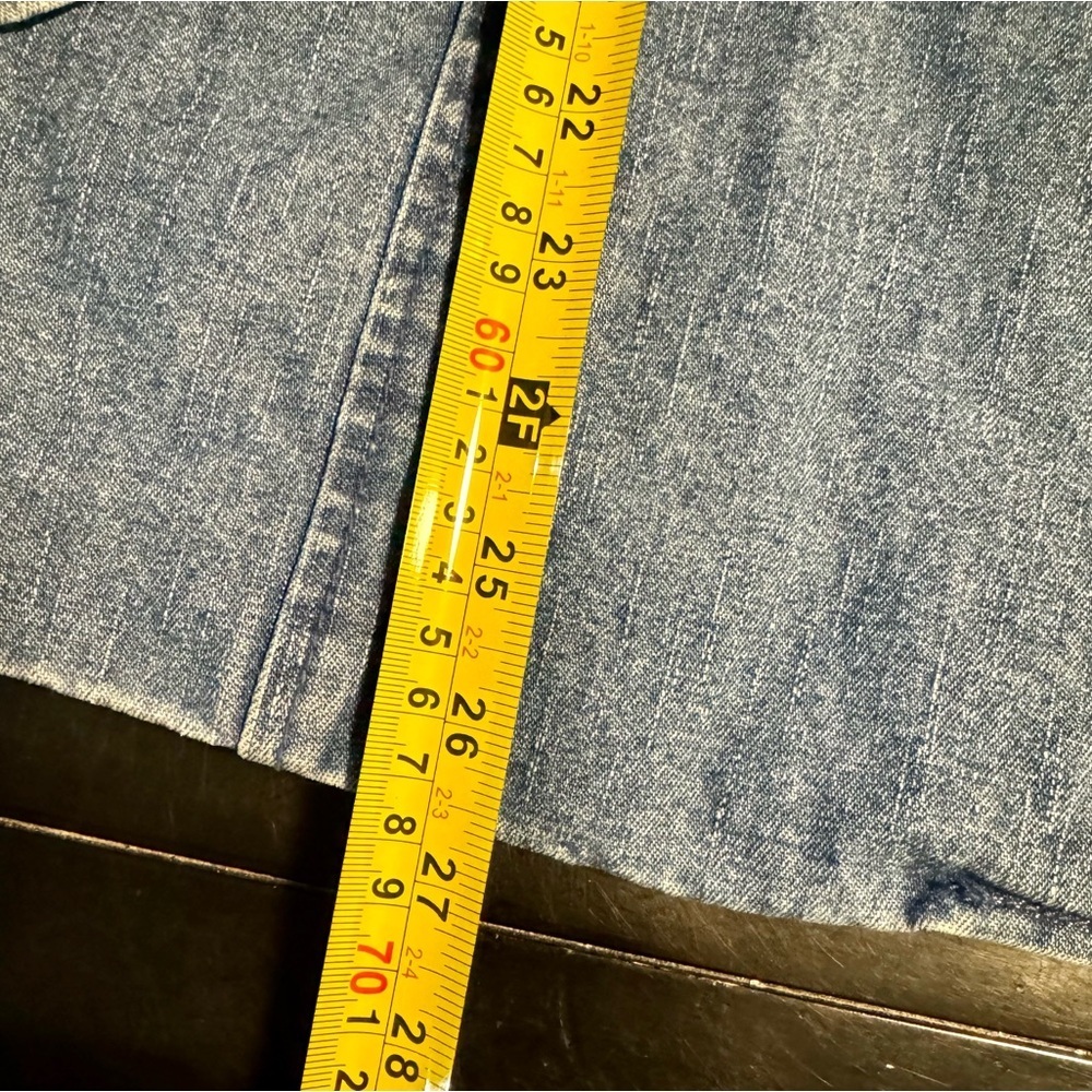 VTG Classic Blue Jean Jacket Blazer Plus Size 1X Oversized Denim&Co Office Wear - Picture 11 of 13